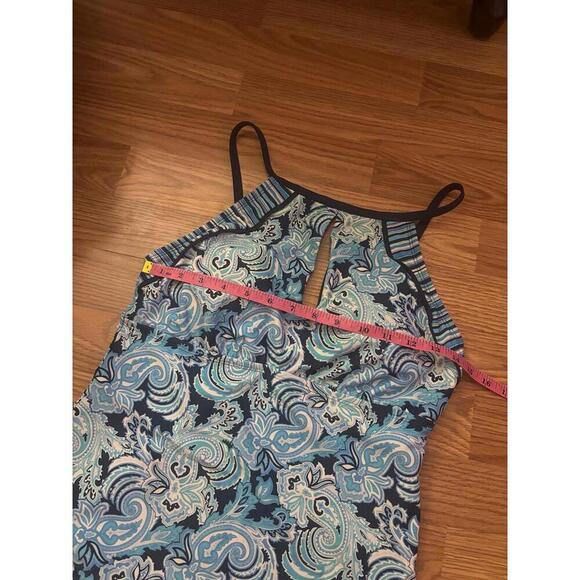 Ellen Tracy Tankini Swim Top Size 10 - Picture 2 of 8